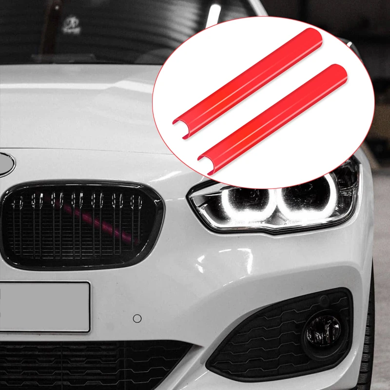 

2Pcs Front Grille Trim Strips Cover Frame Stickers For BMW F10 F11 E60 F30 F32 F20 F22 F06 F02 F25 F26 G20 1 2 3 4 5 6 7 Series