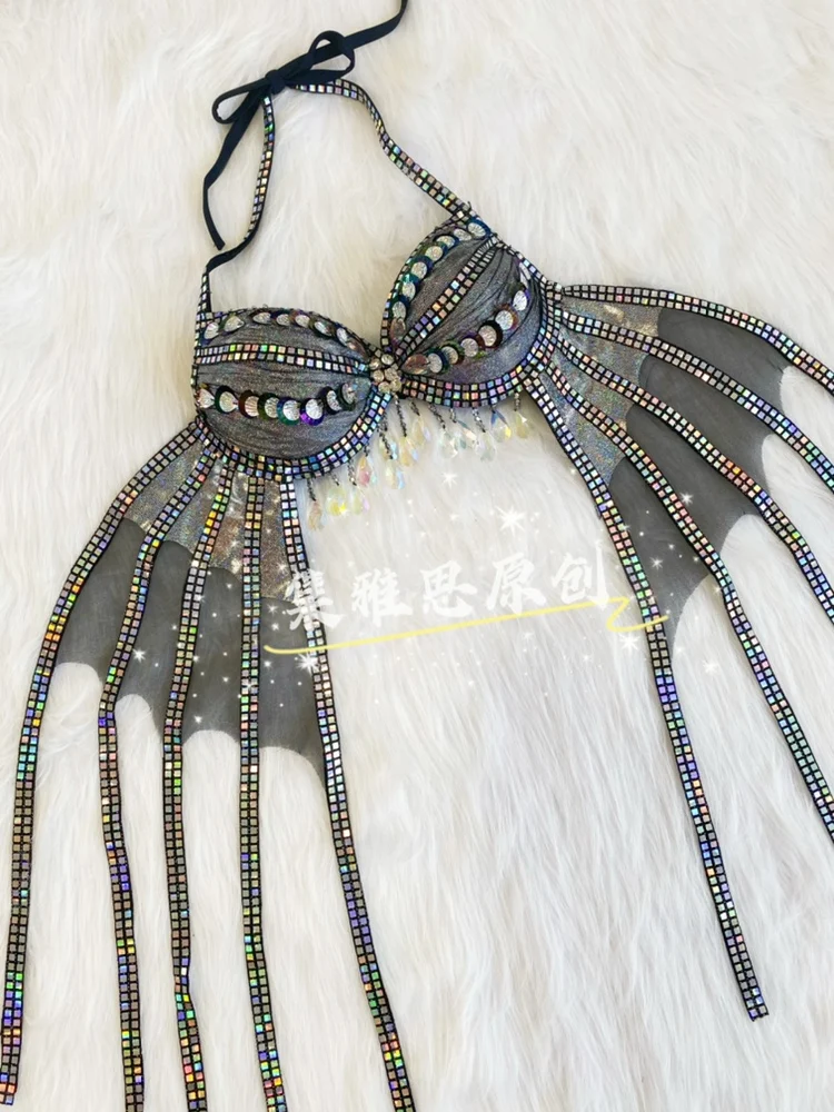 Оригинальный дизайн ручная работа блестки ракушки бисероплетение бахрома