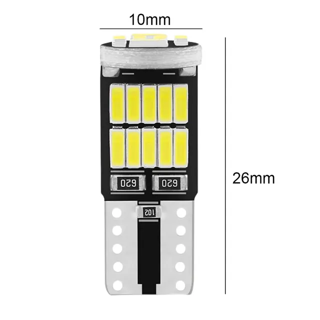 T10 W5W Car LED Interior Light 26 SMD 4014 LED Width Light Bulb 12V Instrument Lights Bulb for Vehicle Automobile for Cars Auto 6