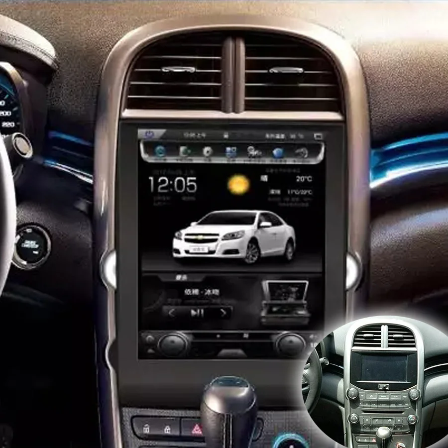 

Автомобильная стерео-система Carplay для Chevrolet Chevy Malibu 2012-2015 Android Auto 128G 12,1 "Tesla Style, Автомобильная GPS-навигация, DVD-радио