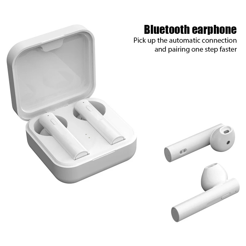 

Fashion Earpoddings TWS Bluetooth Earphones Wireless Earbuds For Xiaomi Redmi Headsets With Mic Handsfree Headphone PK A6S