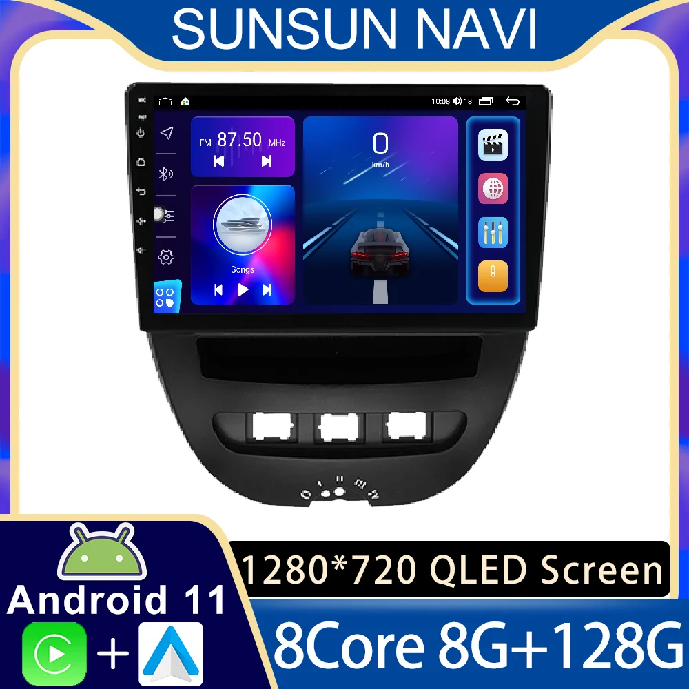 

Android 11 For Peugeot 107 Toyota Aygo Citroen C1 2005 - 2014 Car Radio Stereo Multimedia Navigation GPS Video Wireless Carplay
