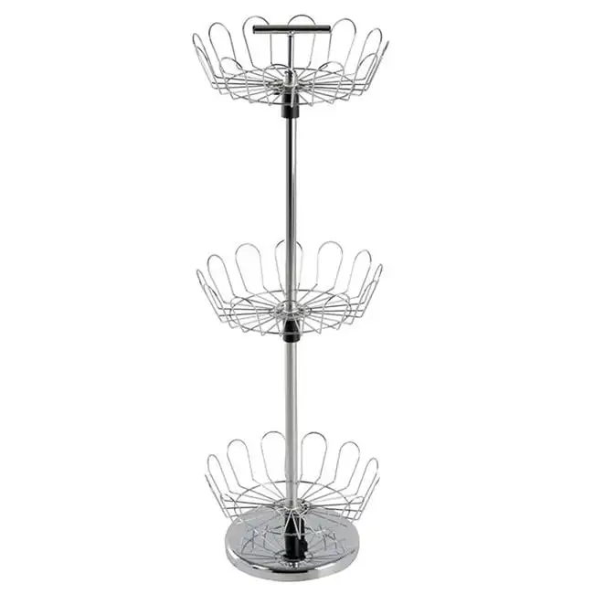 

Lavish Home 3-Tier Adjustable Shoe Rack, Steel, Silver
