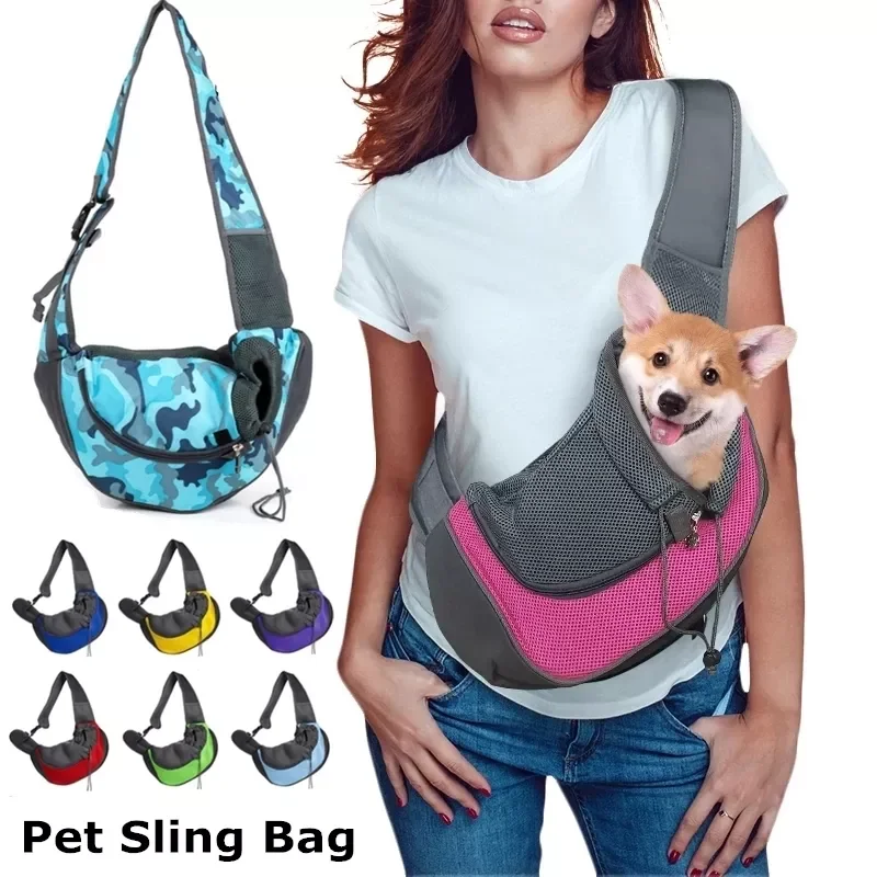 

2023New Pet Puppy Carrier S/L Outdoor Travel Dog Shoulder Bag Mesh Oxford Single Comfort Sling Handbag Tote Pouch