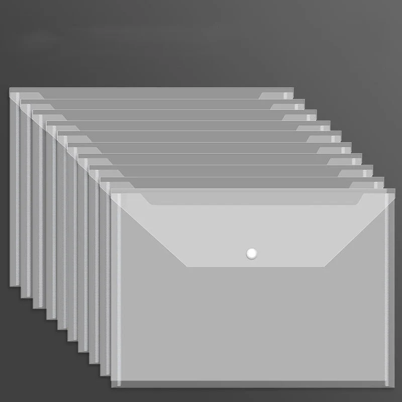 

Прозрачные папки А4 с кнопками, 10 шт