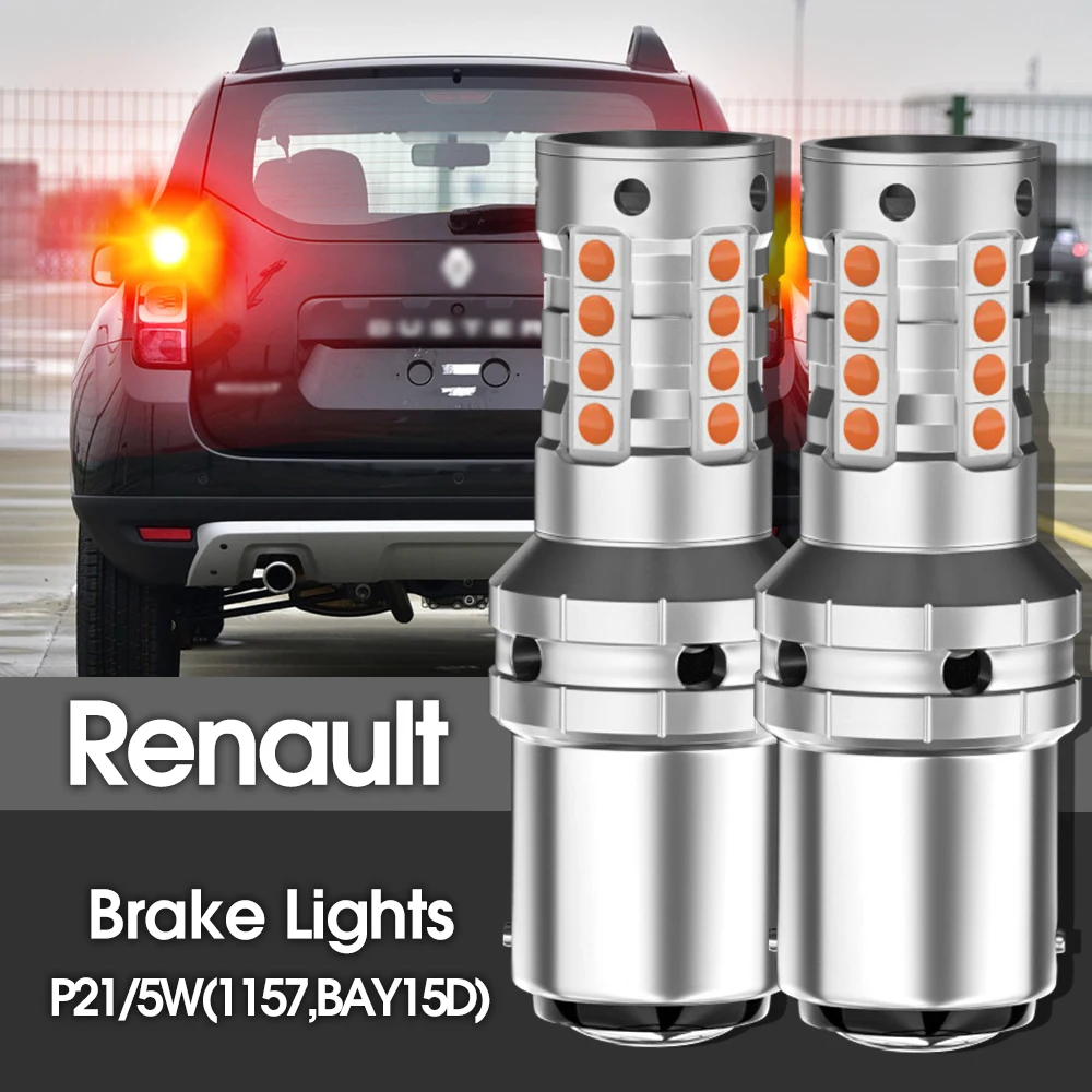 LECIBUBI Двойные лампы переднего и заднего стоп-сигнала для Renault Av nneending on Model Canbus P21/5W