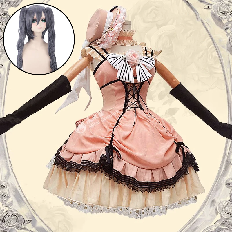 

Anime Kuroshitsuji Ciel Phantomhive Cosplay Costumes Lolita Court Dress Anime Women Girl Cosplay Clothing Halloween Carnival
