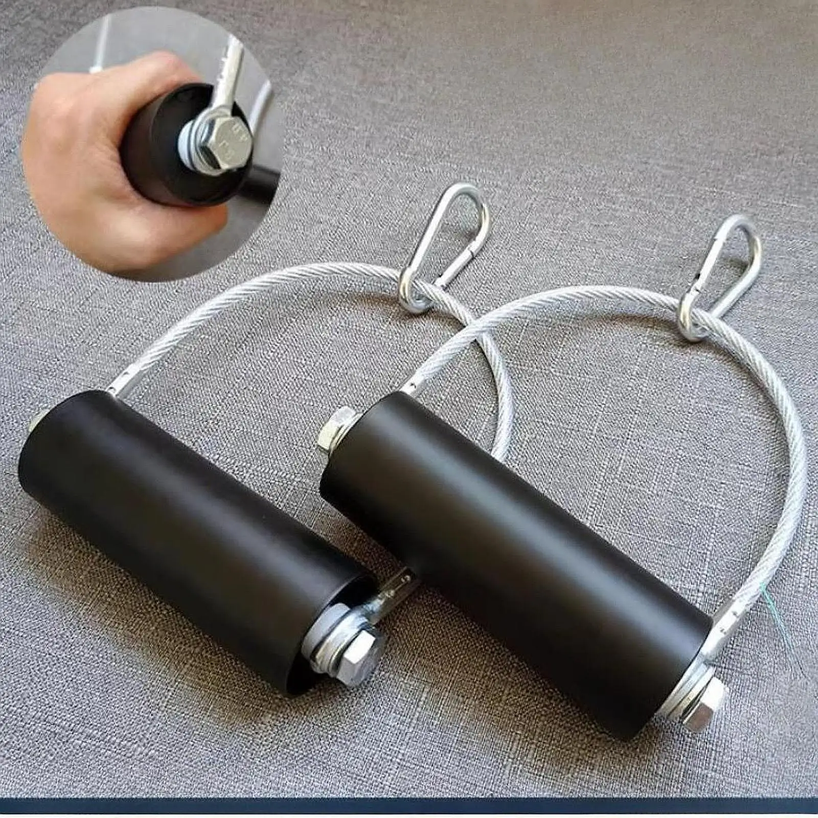 Cable Machine Handles Double D Row Handle Heavy Duty Resistance Band Grips Attachment for Pilates Exercise Bodybuilding