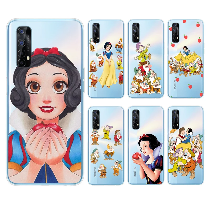 

Lovely Snow White Transparent Shell For Realme 2 3 3i 5 5S 5i 6 6i 6S 7 7i Global X7 Pro 5G Phone Case Coque