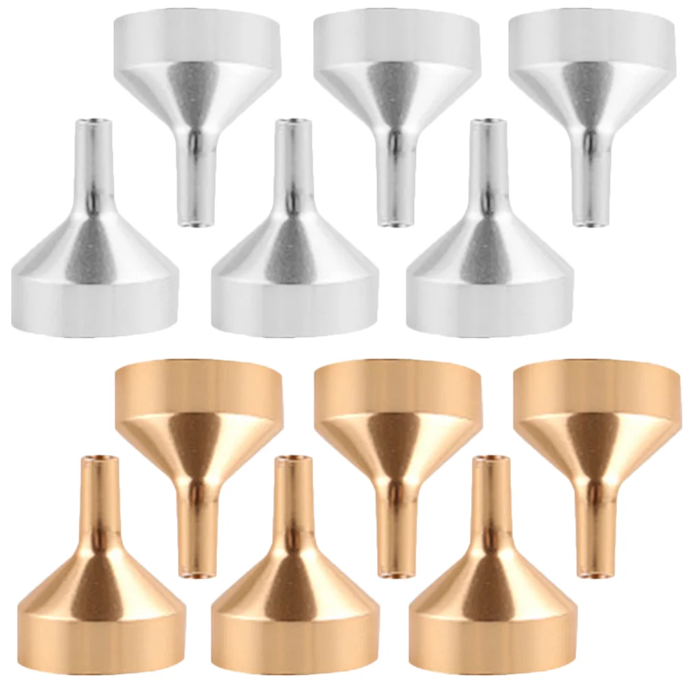 

12Pcs Dispensing Funnel Bottle Refill Funnel Mini Metal Funnels Refill Tools