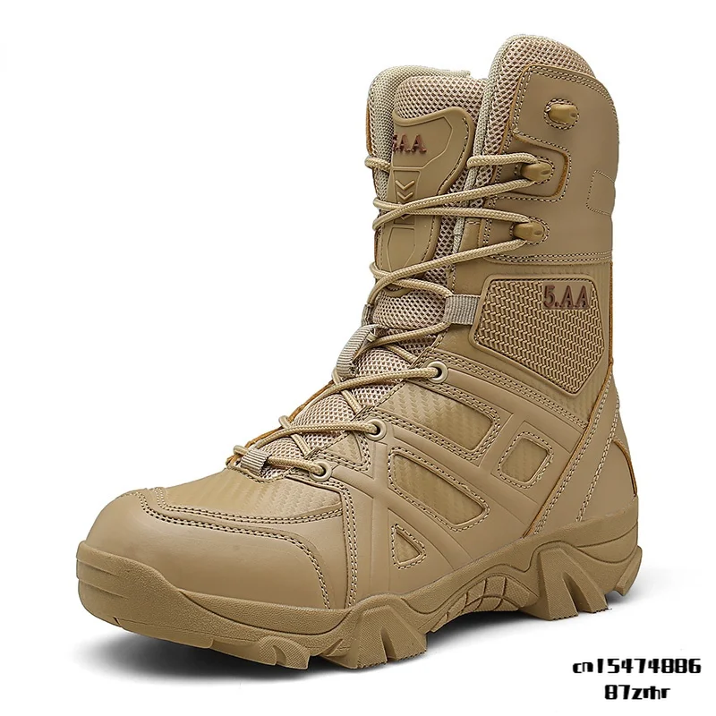 

Мужские брендовые военные кожаные ботинки, тактические ботинки спецназа, пустынные боевые, Уличная обувь, полусапоги