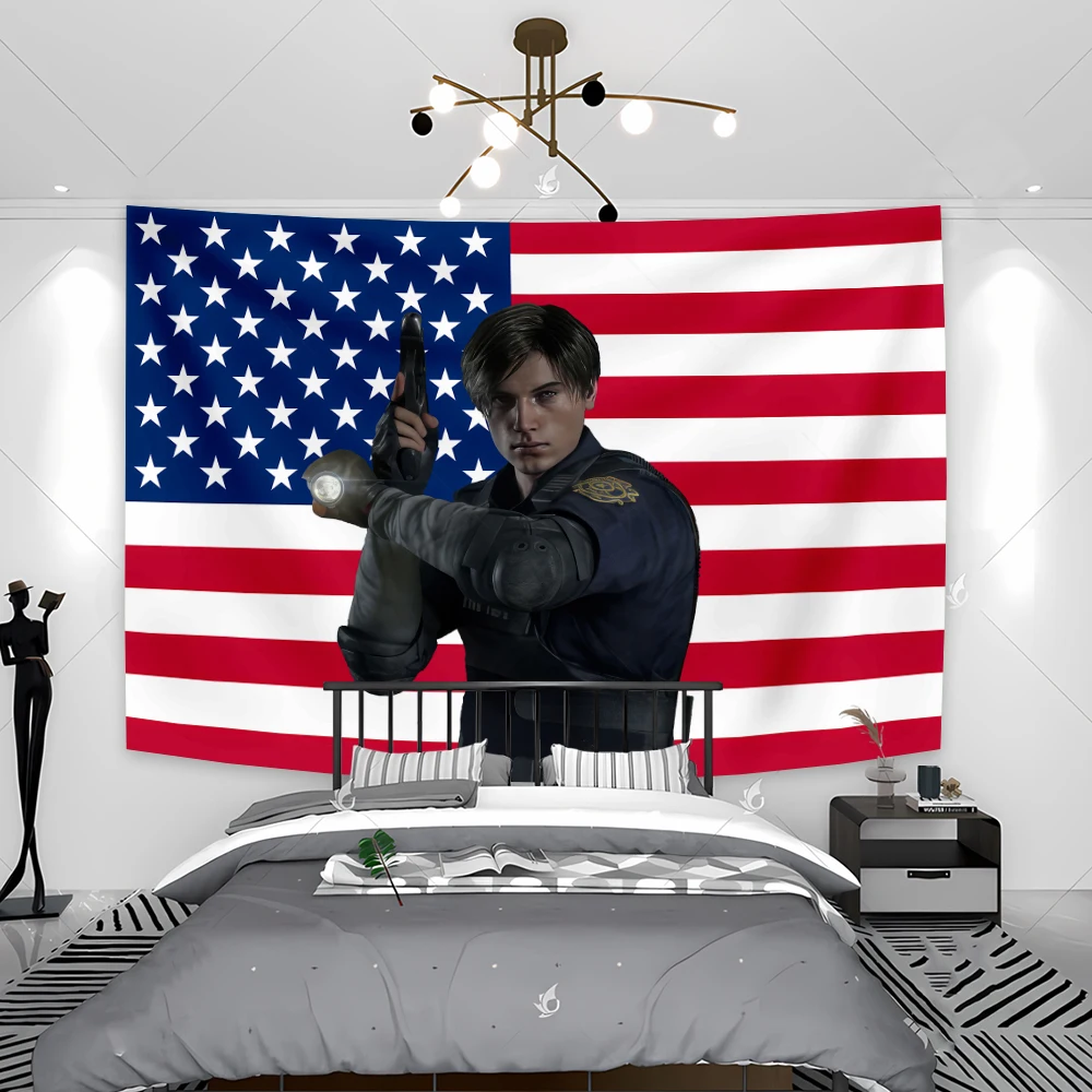 Леон Кеннеди гобелен 90x150 см убийство кеннеди конец камелота