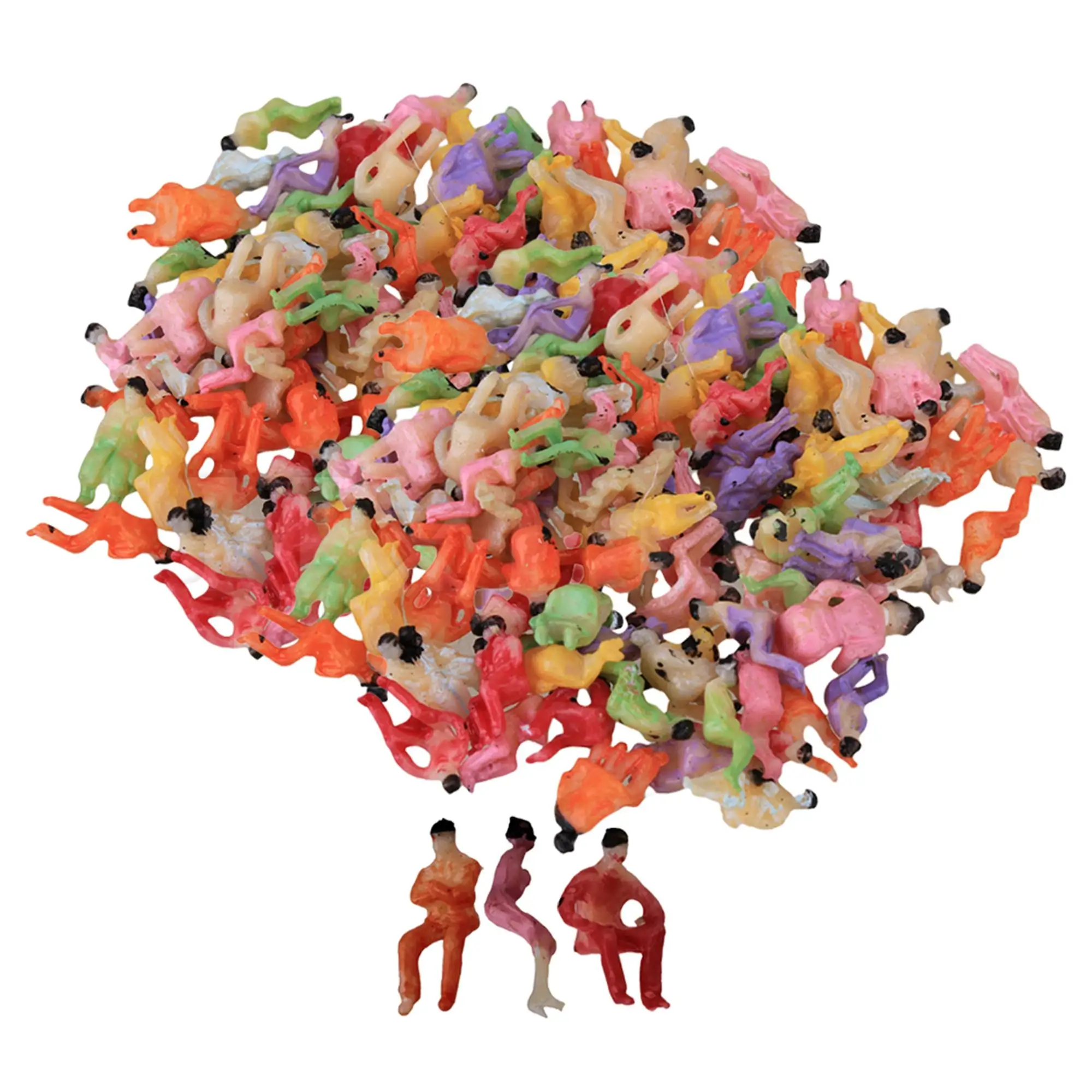

1000PCS Multicolor Railway Sitting Position People Model Scale 1:150