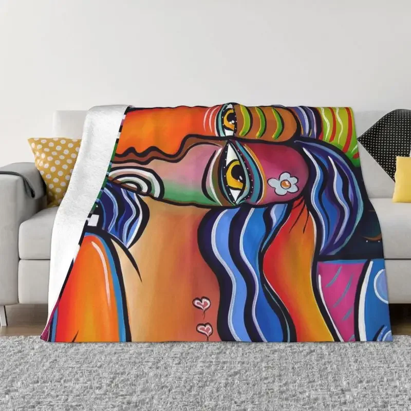 

Одеяла с 3D принтом Пабло Пикассо, дышащее мягкое Фланелевое осеннее покрывало для дивана, уличной спальни