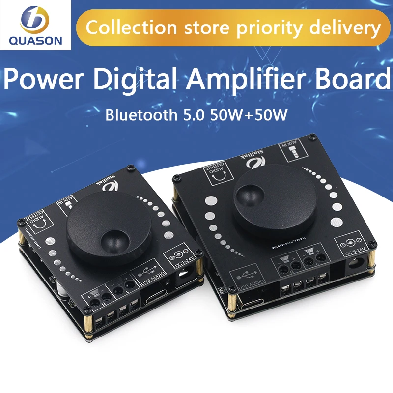 

Цифровой усилитель мощности TPA3116D2, 50 Вт/20Wx2, Bluetooth 5,0, USB, AUX, 3,5 мм