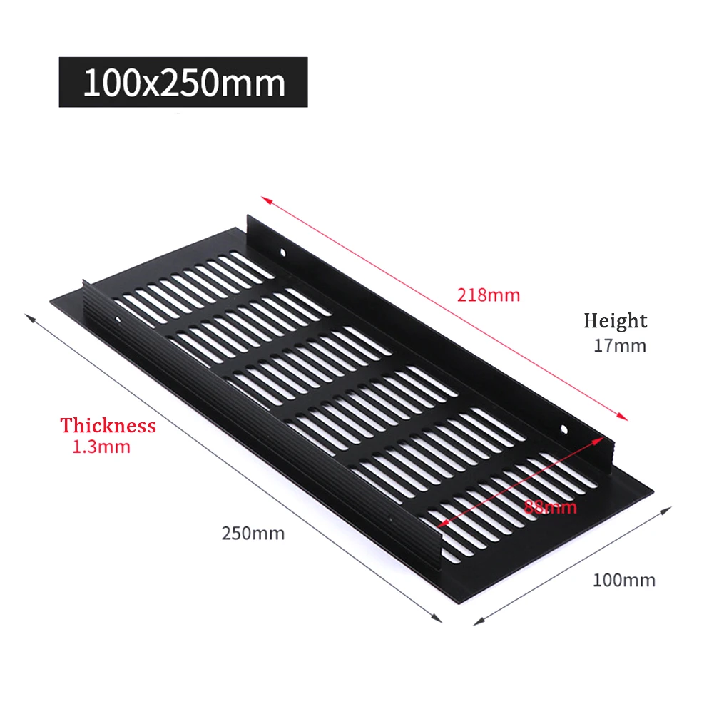 

150/200/225/250/300/350/400mm Wide Vents Perforated Sheet Aluminum Alloy Air Vent Perforated Sheet Web Plate Ventilation Grille