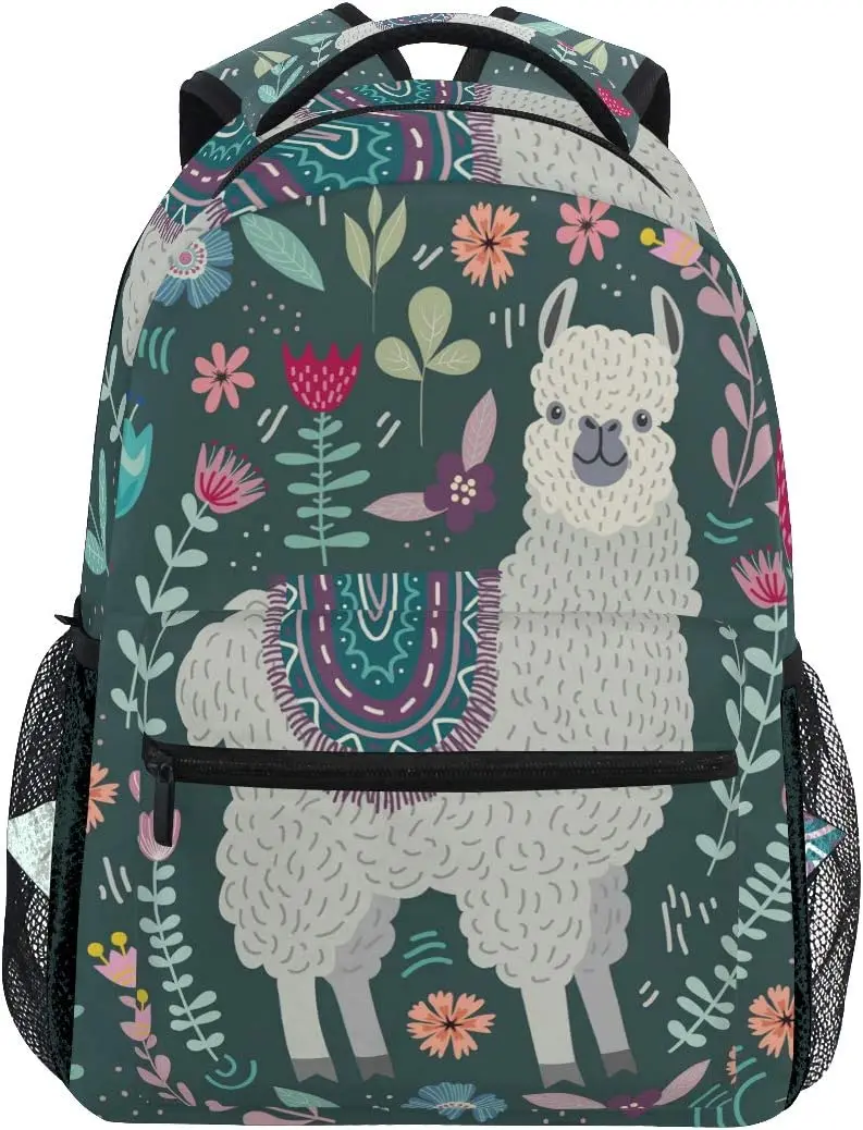 School Backpack Llama Teens Girls Boys Schoolbag Travel Bag