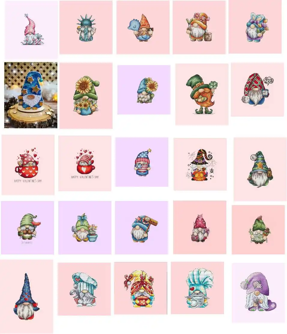 

Canvas 14CT plastic or cotton aida Cross Stitch Full Kit DIY Embroidery dwarfs series, Sunflower Handiwork Chef Dwarves 1-18-21