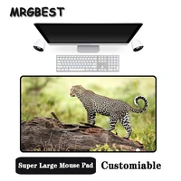 mrgbest big promotion large size multi size locked mouse pad forest leopard animal pattern pc computer notebook desk mat