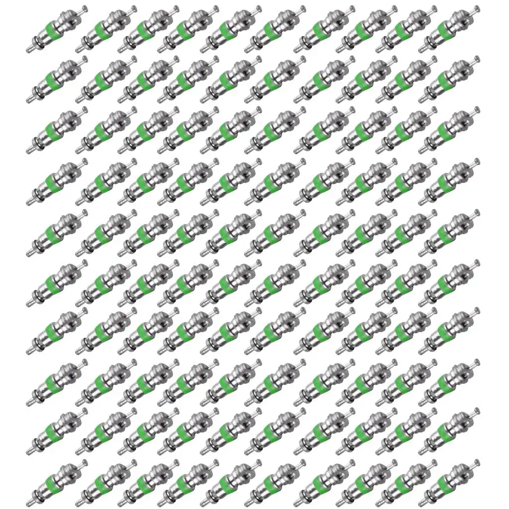 

100pcs Green A/C Valve Core R134A Air Conditioning Automotive