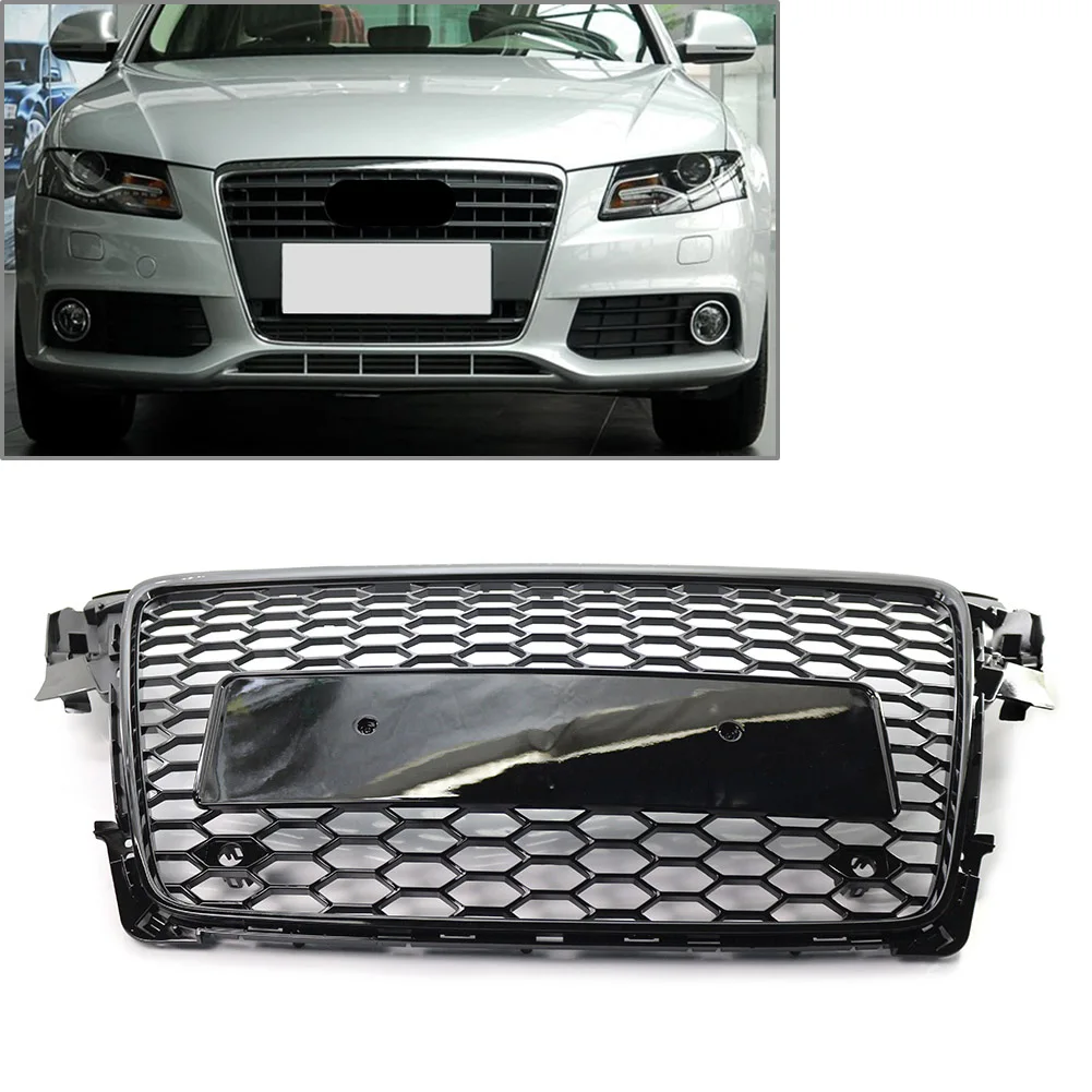 Передний капот автомобиля бампер решетка RS сотовая сетка гоночная для Audi A4 B8 2009