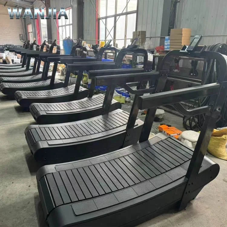 Беговая дорожка для фитнеса Dezhou изогнутая беговая в помещении ручная деревянная