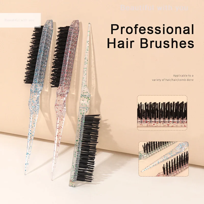 

1 Pcs Professional Hair Brushes Comb Teasing Backcombing Hair Brush Slimline Styling Tools 3 Colors Wholesale Hair Comb