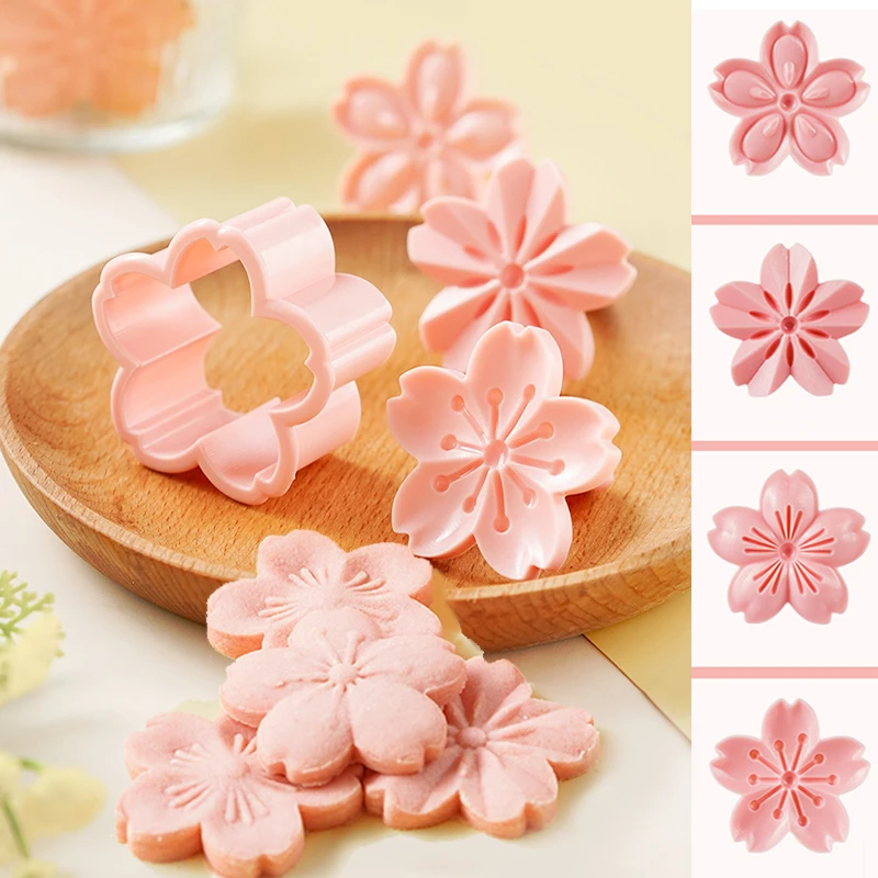 

5 шт./компл. Sakura Cookie Пресс-штамп бисквит форма для резки «цветок» Цветы Подвеска «сделай сам» Цветочная формочка инструмент для выпечки пома...