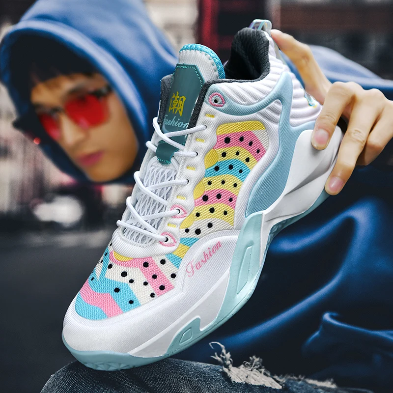 

Fashion Men Sneakers Sneakers Comfortable Women Basketball Shoes Shock-Absorbant Training Sneakers Non Slip Outdoor Sports Shoes