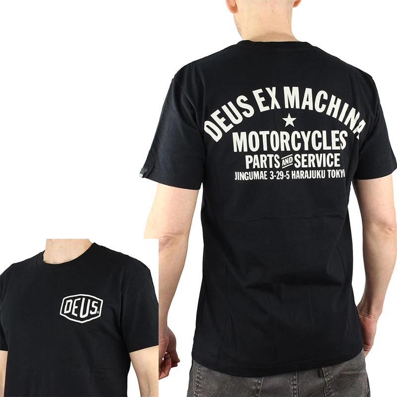 

Deus Ex Machina T-Shirt uomo girocollo manica corta in cotone Tee nero