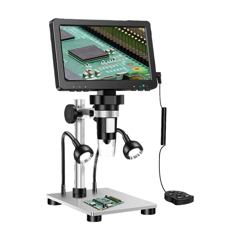 

Профессиональный цифровой микроскоп с 7-дюймовым ЖК-дисплеем, увеличение 1200х, HD, USB, Электронные Микроскопы, камера для телефона, инструмент для пайки, ремонта