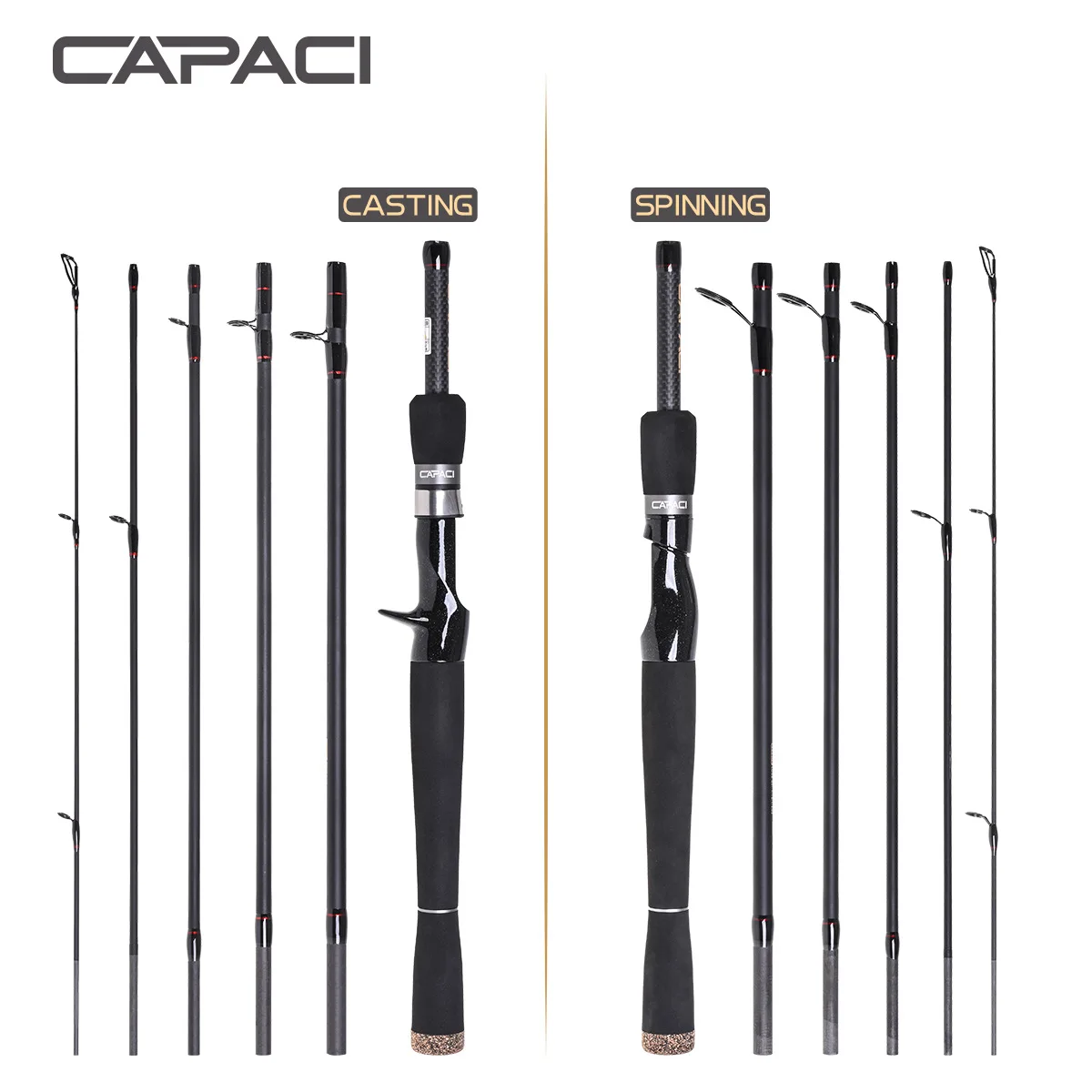 

Fishing Rod Pole Fish Carbon Fiber Ultra Light Spinning Casting Supplies UL Carp Squid Summer Baitcasting Catfish Boat Rockfish