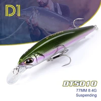 d1 fishing gear rozante realist 77mm 8 4g suspending 65mm 5g sinking wobblers of pike minnow 3 sets lure tuna sea bass duo bait