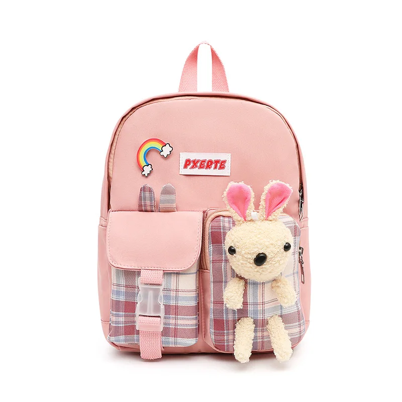 

Школьные ранцы для девочек, милый рюкзак из ткани Оксфорд с кроликом для девочек, водонепроницаемые японские школьные портфели