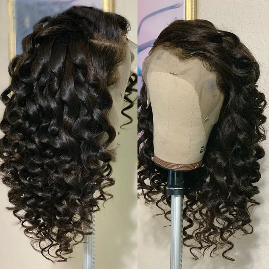 

Long Black Soft Glueless Body Wave 26 Inch Lace Front Wig For Women High Temperature Natural Hairline With Baby Hair Daily Wig