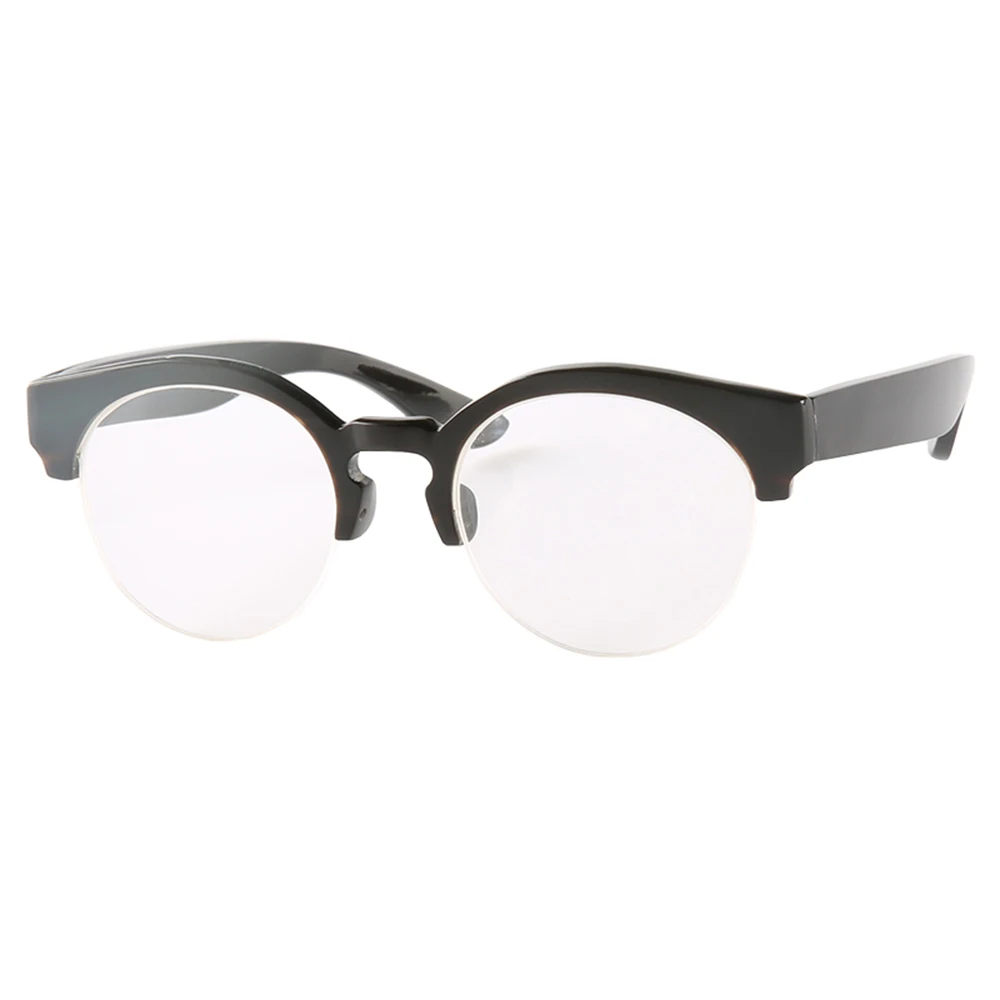 

2023 Retro Half rim Handmade Natural Horn Myopia Eyewear Classic Luxury Prescription Glasses For Men Reading Eyeglass Frames