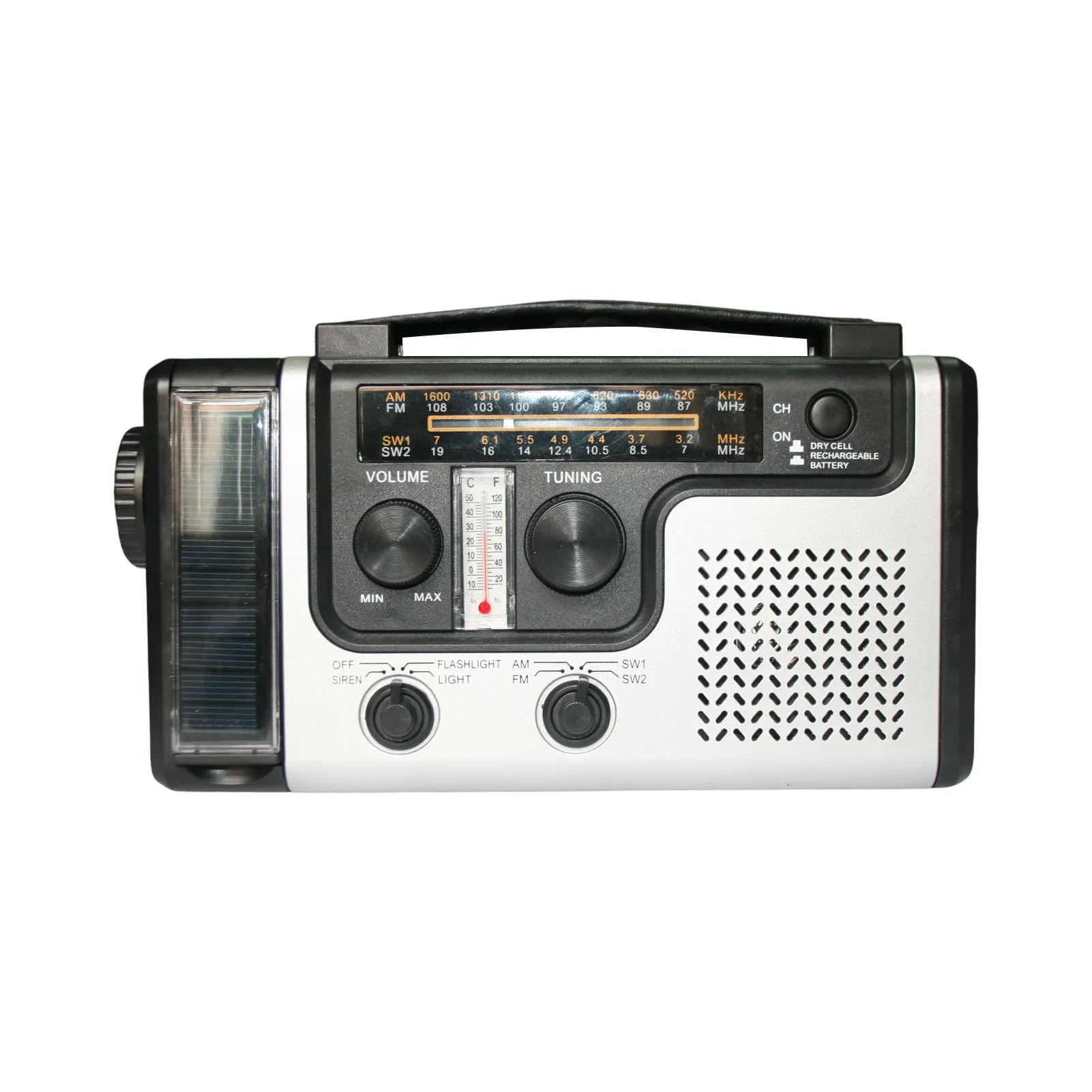 

Weather Radio Hand Crank Emergency Radio Solar Battery Operated Radios AM FM SW Multiband Equpped With USB Cable Speaker