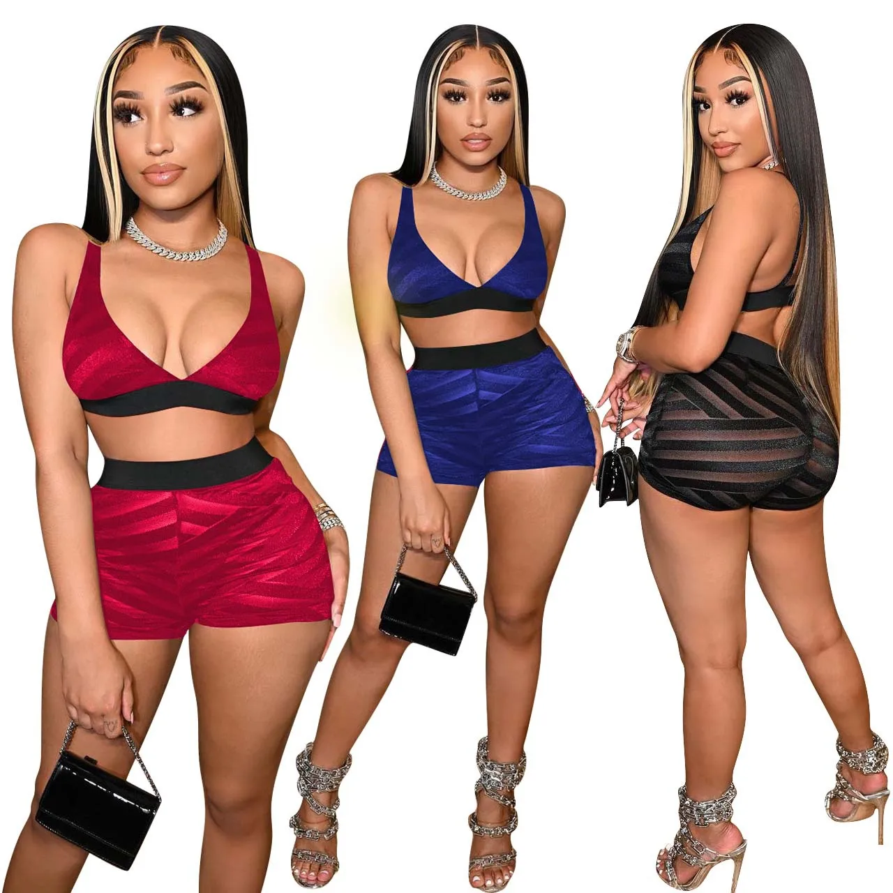 

Sport Tracksuit Womens Two Peice Sets Female Gym Shorts Set Woman 2 Pieces Sexy Outfits Fitness Short Suits Sportswear Clothes