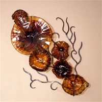 modern design custom made handicraft wall decorative murano glass plates