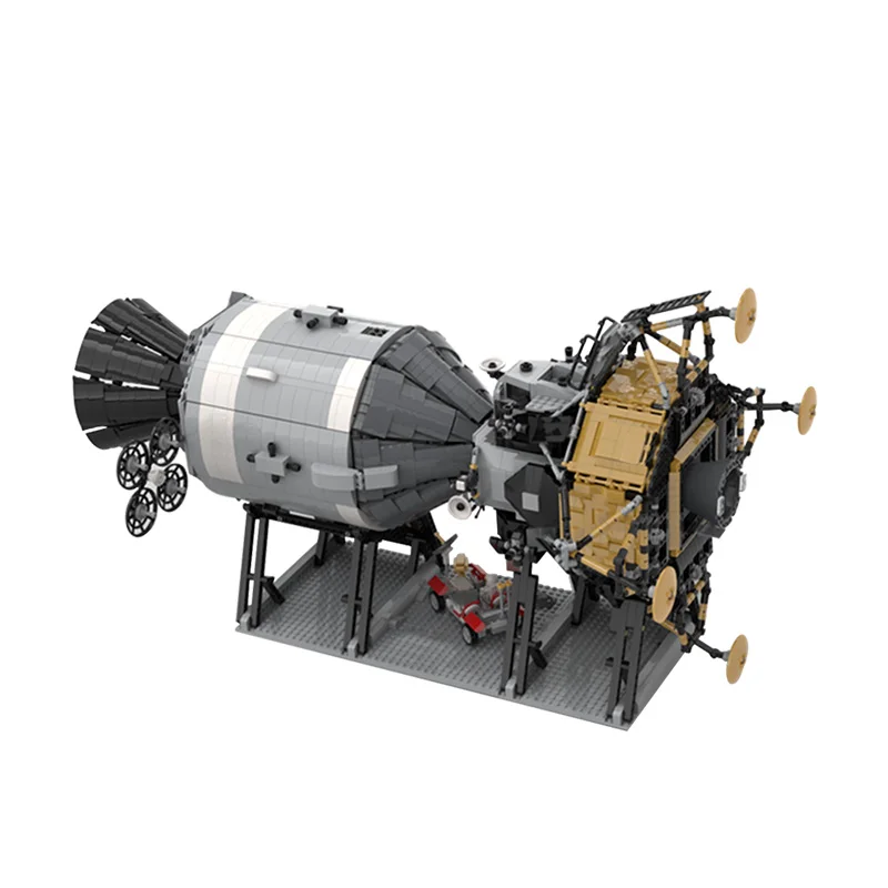 MOC US Apollo Spacecraft Space Shuttle Landing Pod Model Set Building Blocks Construction Bricks Toys for Kids Festival Gift