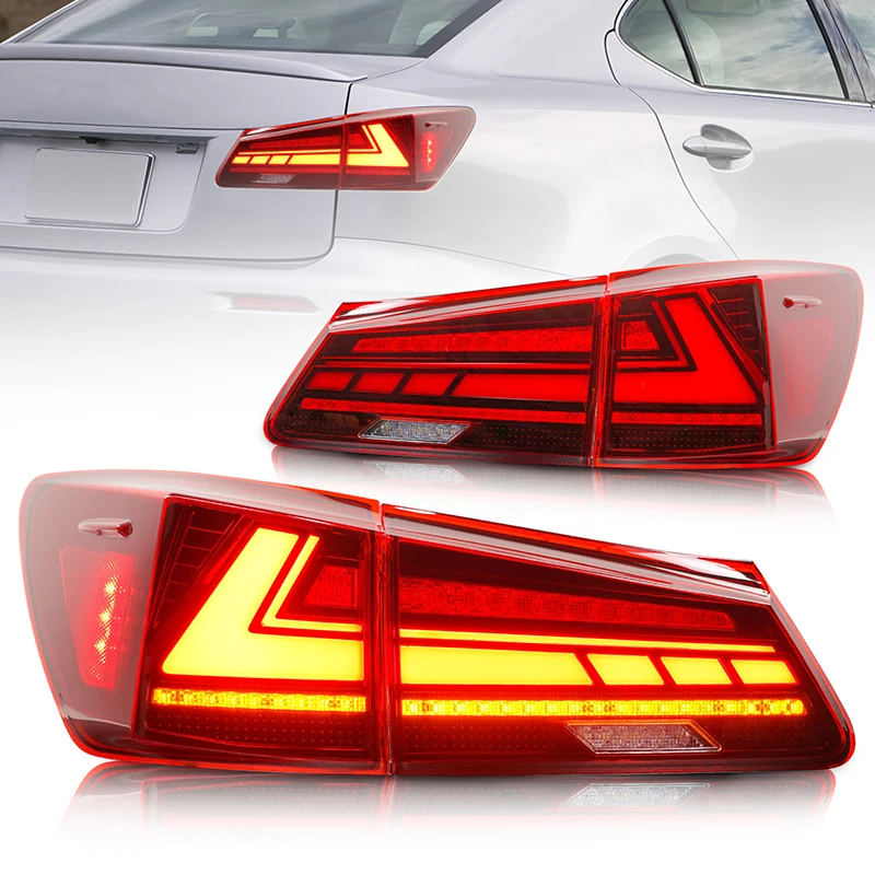 

Car Accessories Tail Lights for Lexus IS250 2006-2012 LED DRL Car Light Assembly with Start Animation Amber Turn Signal