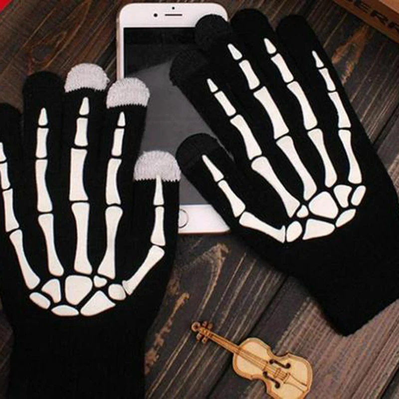 

Halloween Style Gloves Girls Boys Horror Skull Claw Bone Skeleton Gloves Riding Multi Gloves Clothes Accessories For Women Men