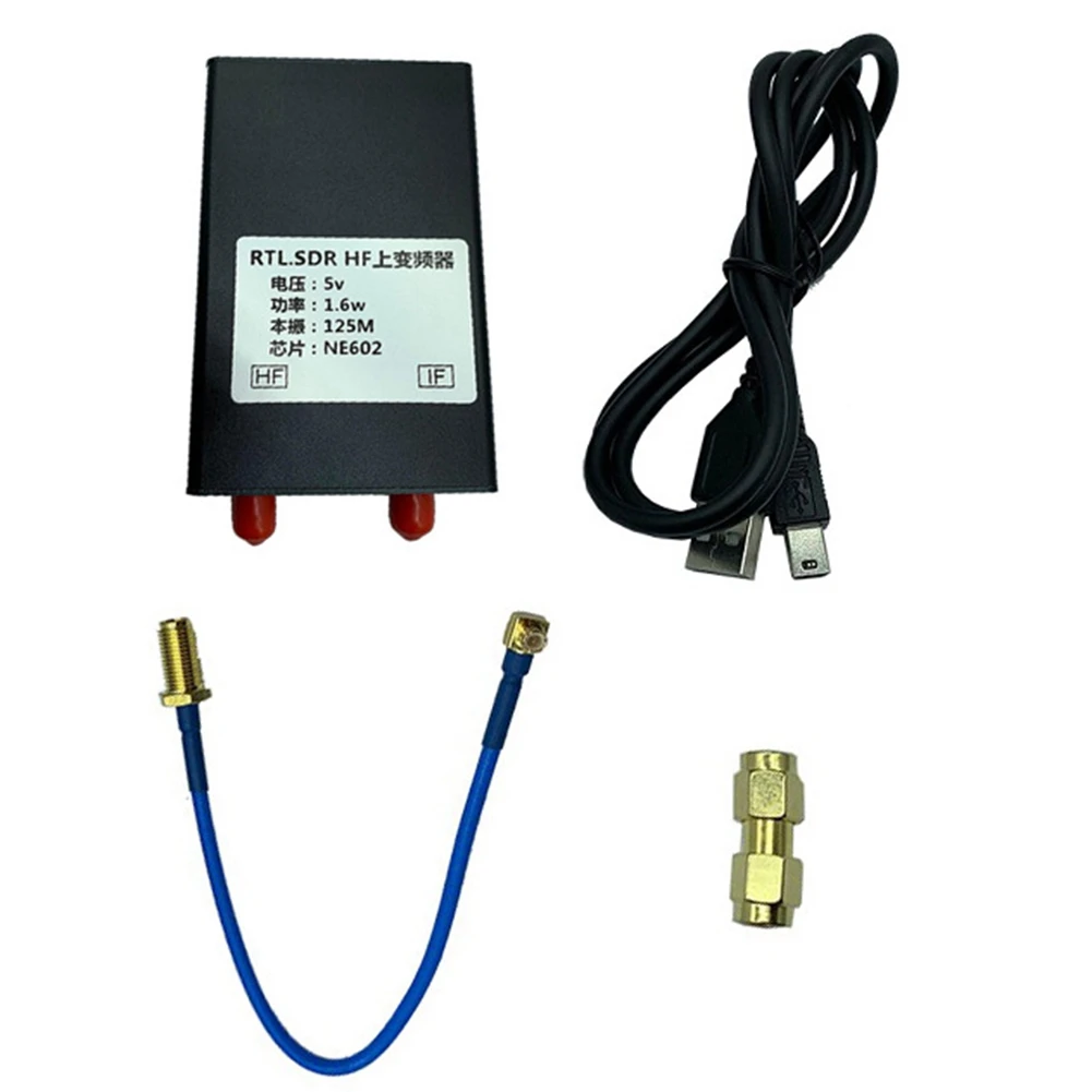 RTL-SDR HF Upconverter NE602 125MHZ 1.6W 150K-30MHZ for RTL2383U Receiver with Connection Cable