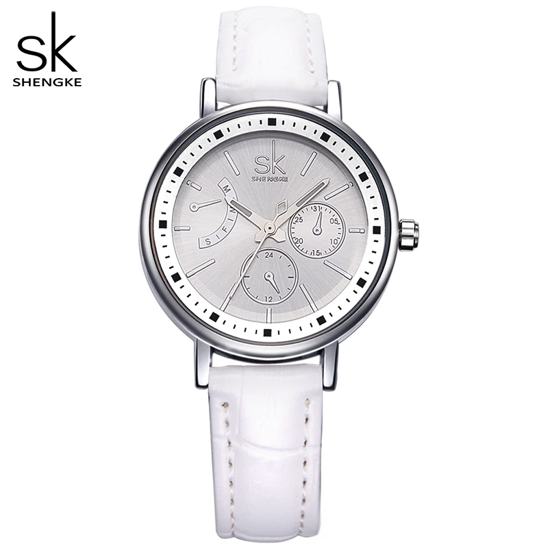 

SK New Fashion Brand Women's Fashion Analog Wristwatches Leather Watchband Ladies Dress Quartz Watch Relogio Feminino 4 Color