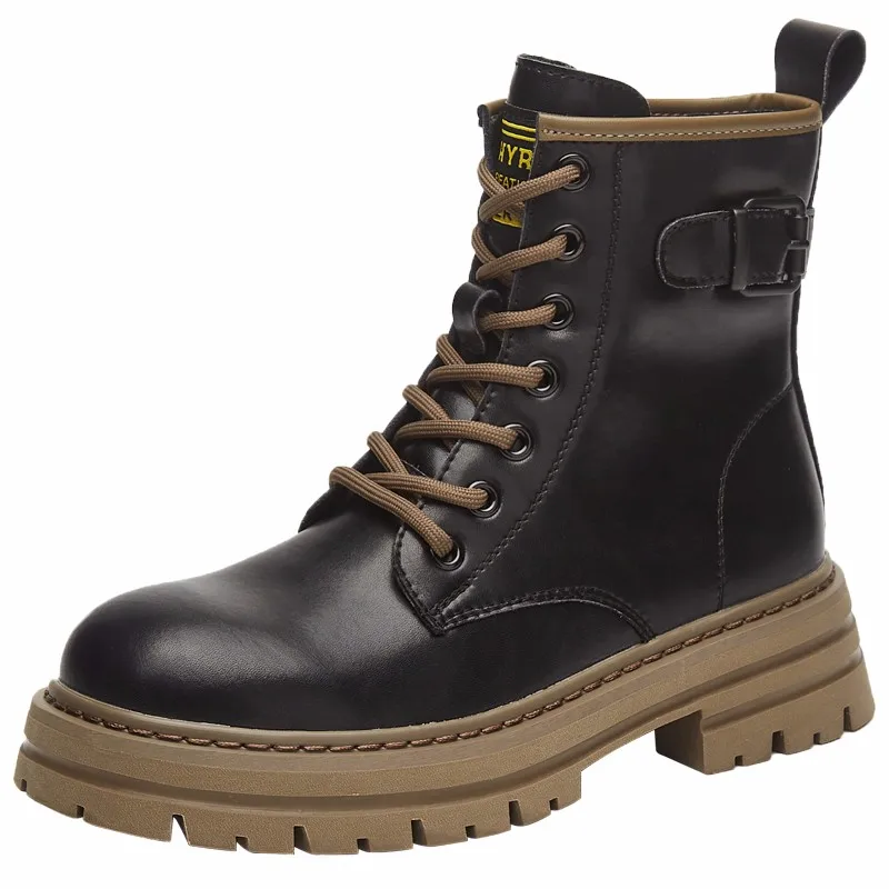 

Women Boots Women's Spring and Autumn Single Boots Thick Bottom British Style Short Boots 2021 New Boots Winter Womens Boots