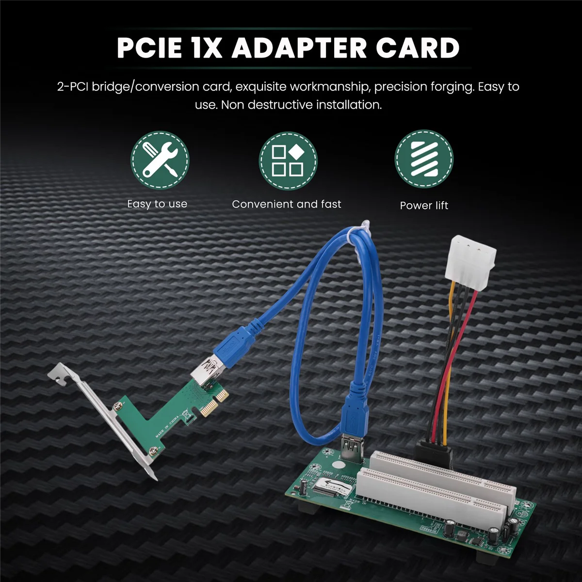 Карта адаптера PCI Express на двойной PCIe X1 к маршрутизатору 2 слота