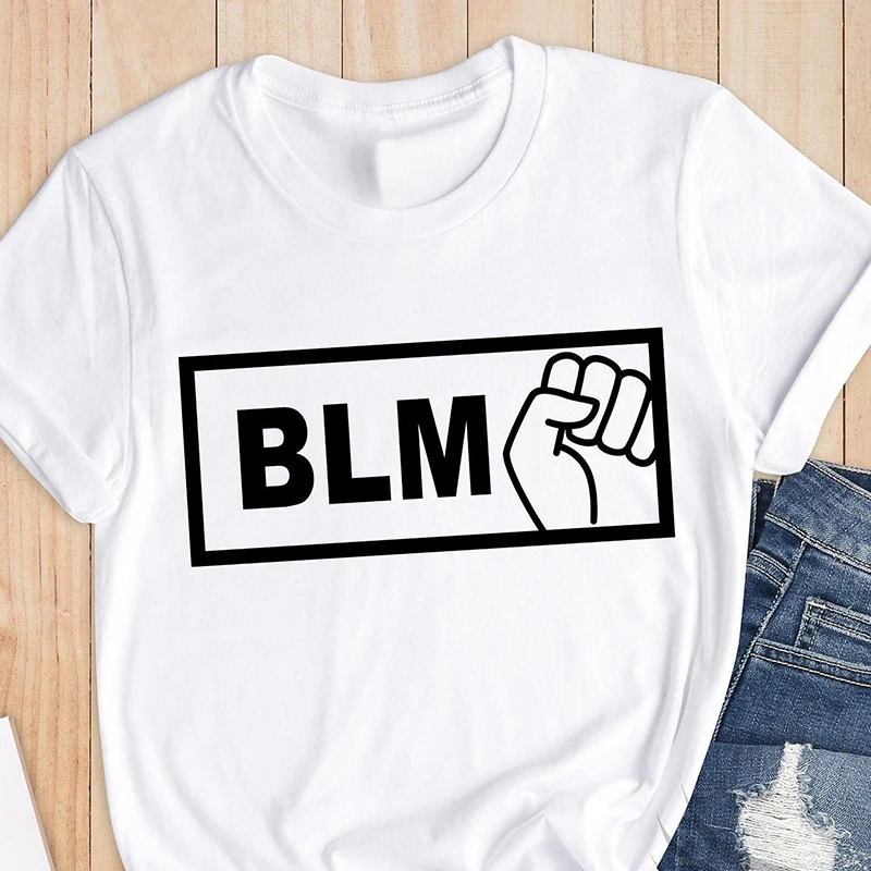

BLM Black Lives Matter Women T Shirts Cotton O Neck Graphic Tee Equality Tshirt Social Justice Female Clothes Dropshipping Tops