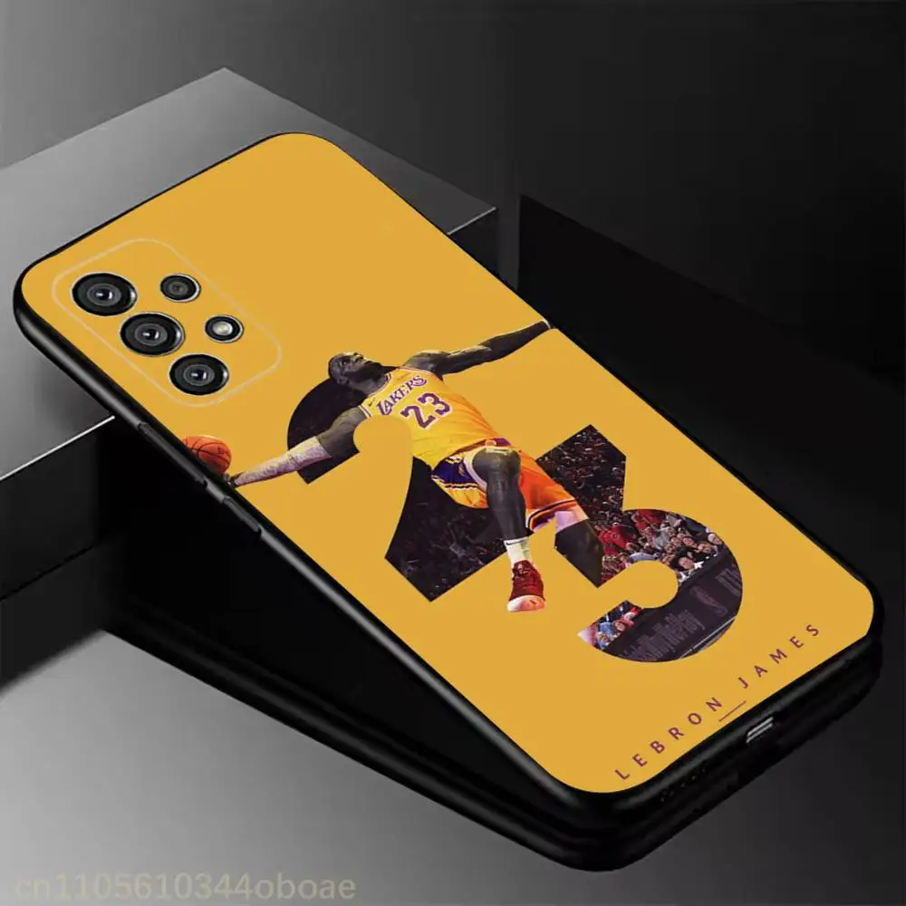Фото Чехол для телефона L-LeBron James King 23 для Samsung Galaxy A13,21s,22,31,32,52,53,71,80,A91, мягкий черный чехол №3