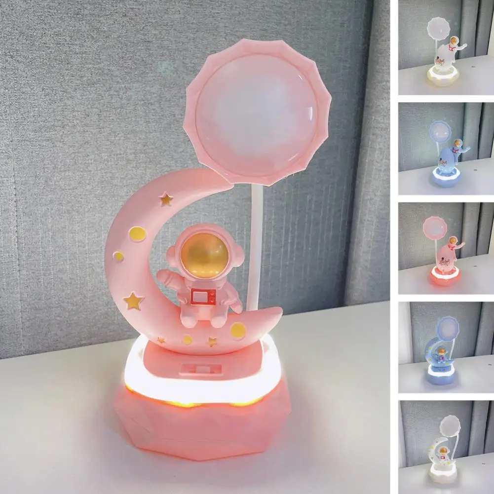 

Astronaut Desk Lamp Ultra-Bright Soft Lighting Eye Protection Flicker Free Rechargeable Plastic Spaceman Rocket Cartoon Desk Lam