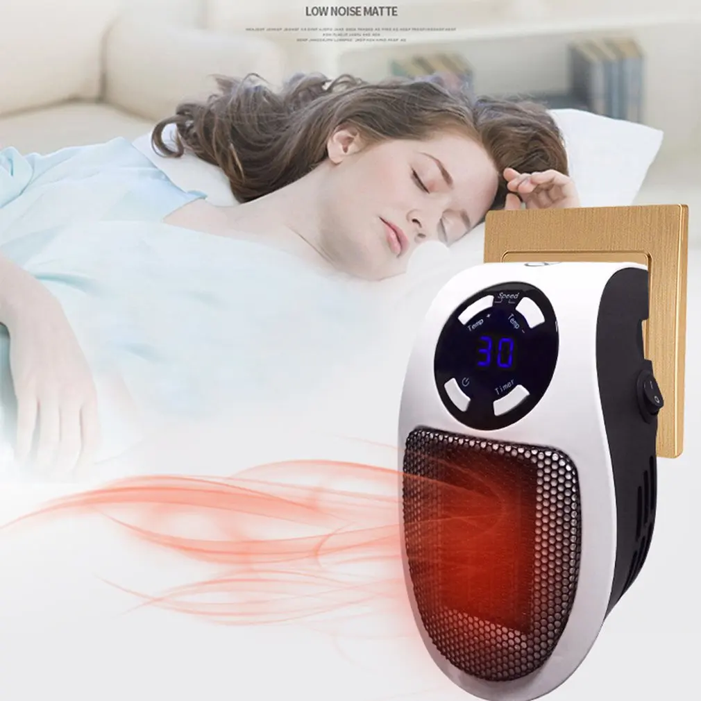 

Mini Heater Portable Electric Space Heater Home Office Desktop Hot Air Heater Remote Quick Heat Thermostat